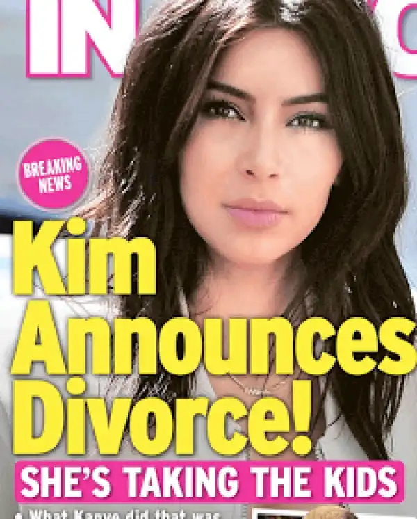 In Touch reports Kim K is getting ready to announce her divorce from Kanye